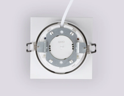 Светильник встраиваемый TN52341 SWH/GWH белый песок/белый глянец GX53 max 12W 115*115*25