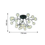 Потолочный светильник Ligamentum 2481-9U, 27*G4LED*3W, 4423LM, 3000K. ТМ F-Promo