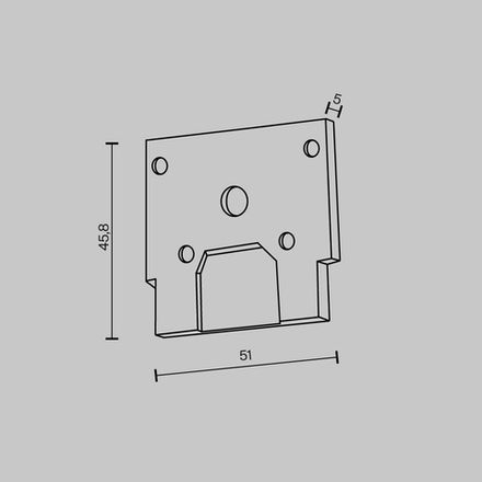 Торцевая заглушка для шинопровода ClipLine Exility, черная, 1шт. TRA034EC-SCCL-42B. TM Maytoni