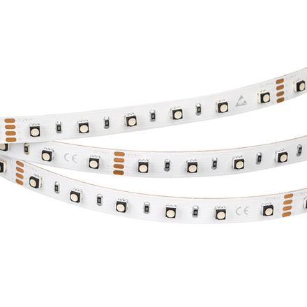 Светодиодная лента MINI-F60-10mm 24V RGB (14.4 W/m, IP20, 3535, 5m) (Arlight, Открытый)
