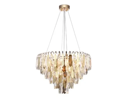 Подвесная люстра с хрусталем TR5258/11 SGD/CL золото/прозрачный E27*11 max 40W D600*400
