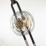 5407/12L MODERN ODL_EX24 135 черный/золотой/металл/стекло Подвес LED 12W 3000K 1005Лм MAGNET