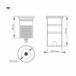 Светильник LTD-GROUND-R65-6W Warm3000 (SL, 24 deg, 230V) (Arlight, IP67 Металл, 3 года)