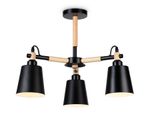 Подвесная люстра TR82206/3 BK/LWD черный/светлое дерево E27/3 max 40W D560*430