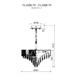 Люстра подвесная Delight Gold FL1058-7P, E14х7