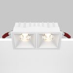 Встраиваемый светильник Alfa LED 3000K 2x15Вт 36° Dim Triac, DL043-02-15W3K-D-SQ-W. TM Maytoni
