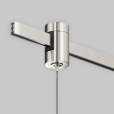 Коннектор с тросовым подвесом Tau в шинопровод Flarity платина TRA154SW-1PT. TM Maytoni