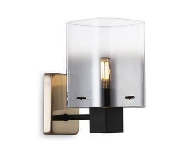 Светильник настенный LH57045 BK/DBS/SM черный/темная латунь/дымчатый E14 max 40W 195*110*185