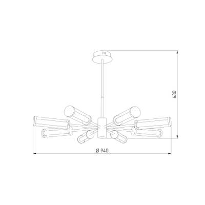 Потолочный светодиодный светильник 50386 LED латунь, LED