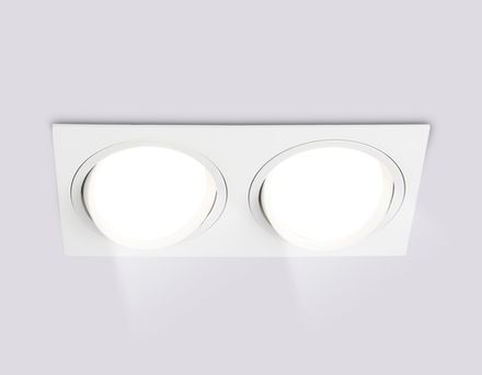 Светильник встраиваемый поворотный точечный GX53 TN51919/2 WH белый GX53 max 12W 220*115*23