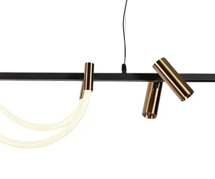 08039K-140A,19(20) Подвес Кайли черный/бронза L140 h40-150 Led 88W+Led 2*3W (3000K)