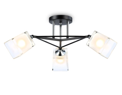 Светильник подвесной TR303072/3 BK/CH/FR черный/хром/белый матовый E27/3 max 40W D560*250