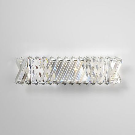 Светодиодный настенный светильник с хрусталем 101005 LED никель хрусталь Strotskis