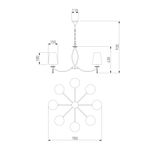 Подвесная люстра с абажурами 60079/8 хром, E14х8