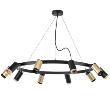 LR02040537570 Люстра RULLO 10х50W GU10 ЧЕРНЫЙ/ЗОЛОТО (571020+214440-5+214437-5+203437-5+203440-5)