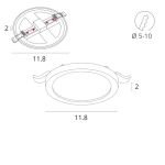 Встраиваемый светильник Arte Lamp MESURA A7978PL-1WH, LED