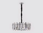 Подвесная хрустальная люстра TR5303/8 CH/SM хром/дымчатый E14/8 max 40W D500*615
