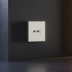 VLS001413 Накладка для розетки компьютерной двойной RJ45+RJ45 кат.6, S70 (хлопок). (ТМ Maytoni)