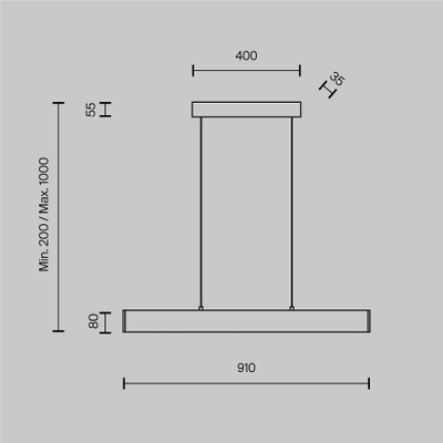 Подвесной светильник Шаг / Step 3000К 23Вт, P010PL-L23W. TM Maytoni