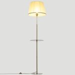 Citilux Линц CL402983T Торшер бронза со столиком и кремовым абажуром