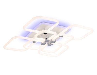 Светильник светодиодный потолочный FA3866/4+4 WH белый 144W 3000K-6400K+RGB 627*627*121 (ПДУ РАДИО 2.4G)