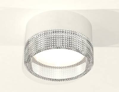 Комплект накладного светильника с композитным хрусталем XS8101030 SWH/CL белый песок/прозрачный GX53 (C8101, N8480)