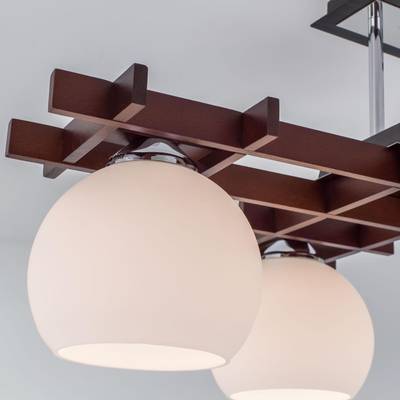 Citilux Нарита CL114141 Люстра деревянная Венге Хром