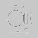 Настенный светильник (бра) Базовая форма / Basic form E14х1, MOD321WL-01G3. TM Maytoni