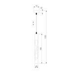Подвесной акцентный светильник DLR037 12W 4200K белый матовый, LED
