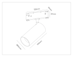 Светильник светодиодный трековый Magnetic 48V 10mm GL2315 BK черный IP20 24W 3CCT 3000-6400K D65*140