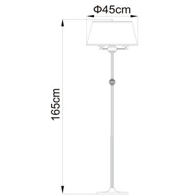 Торшер Arte Lamp ALICE A3579PN-3AB, 3хE14