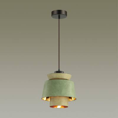 4992/1A PENDANT ODL23 521 зеленый/золотой/металл/экокожа Подвес E27 60W KRESSA