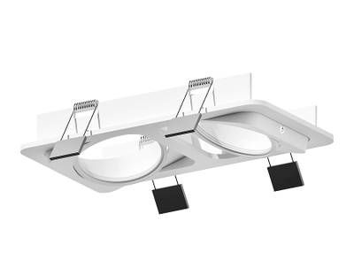 Корпус светильника встраиваемый поворотный для насадок D70mm C7663 SWH белый песок 225*120*H25mm MR16 GU5.3