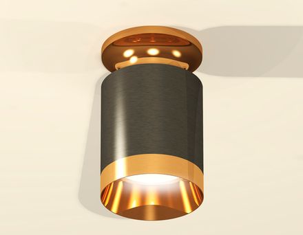 Комплект накладного светильника XS6303140 DCH/PYG черный хром/золото желтое полированное MR16 GU5.3 (N6905, C6303, N6134)