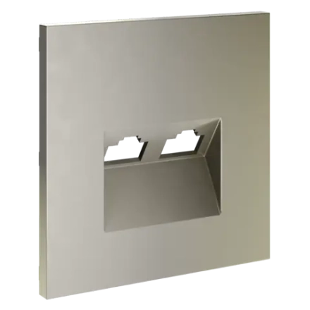 VLS001404 Накладка для розетки компьютерной двойной RJ45+RJ45 кат.6, S70 (шелк). (ТМ Maytoni)