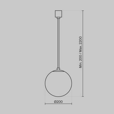 Подвесной светильник LUNA 3000K 1x5Вт 360°, P039PL-5W3K-20-B. TM Maytoni