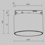Трековый светильник Альфа С / Alfa S Levity 4000К 5Вт 36°, TR188-1-5W4K-M-BW. TM Maytoni