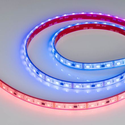 Светодиодная лента герметичная DMX-PFS-B60-12mm 12V RGB-PX3 (14 W/m, IP68, 5060, 5m) (Arlight, бегущий огонь)