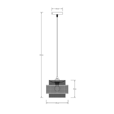 Подвесной светильник Arte Lamp GRID A7069SP-1BK, 1хE27