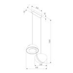 Подвесной светодиодный светильник 50083/2 LED золото, LED