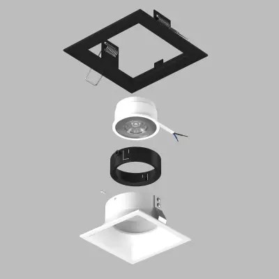 D51706BMOD Светильник DOMINO QUADRO под LED модуль/лампу МR16 (214517+214506+214007)