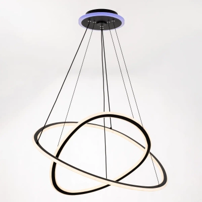 Citilux ТRIO CL215B061E LED Люстра подвесная с пультом Чёрная