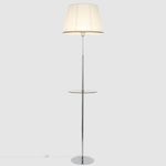 Citilux Линц CL402970T Торшер хром со столиком и белым абажуром