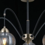 IL0433-5PSQ-79 BK AB светильник потолочный ILLUMICO, E27х5