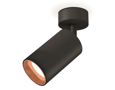 Комплект накладного поворотного светильника XM6323005 SBK/PPG черный песок/золото розовое полированное MR16 GU5.3 (A2210, C6323, N6114)