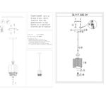 SL117.503.01 Светильник подвесной ST-Luce Серебристый/Белый с полосками E27 1*60W