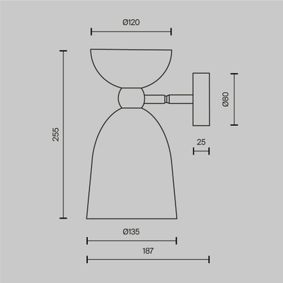 Настенный светильник (бра) Клош / Cloches E14х1, MOD113WL-01W. TM Maytoni