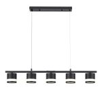 8240/5 COMFI LN26 240 черный, металл/акрил Светильник подвесной LED GX53 5*7W 220V LANIKA