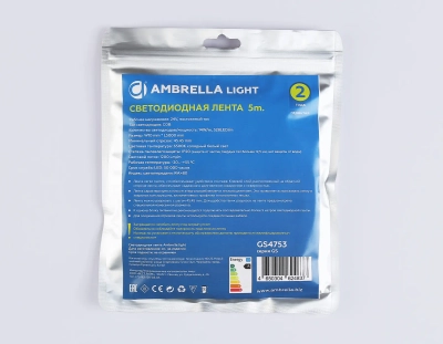 Светодиодная лента GS4753 COB 528Led/14W m/ 24V IP20 6500K/ 5m*10mm*2mm кратность резки 45.45mm (2 конт.)