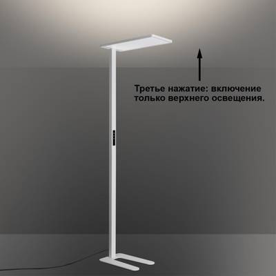 359545 LEDO (В 2-Х КОРОБКАХ) NT25 000 белый Торшер светодиодный диммир. полного спектра IP20 LED 50W+50W 180-265V 4000K 6500Лм STUDI
